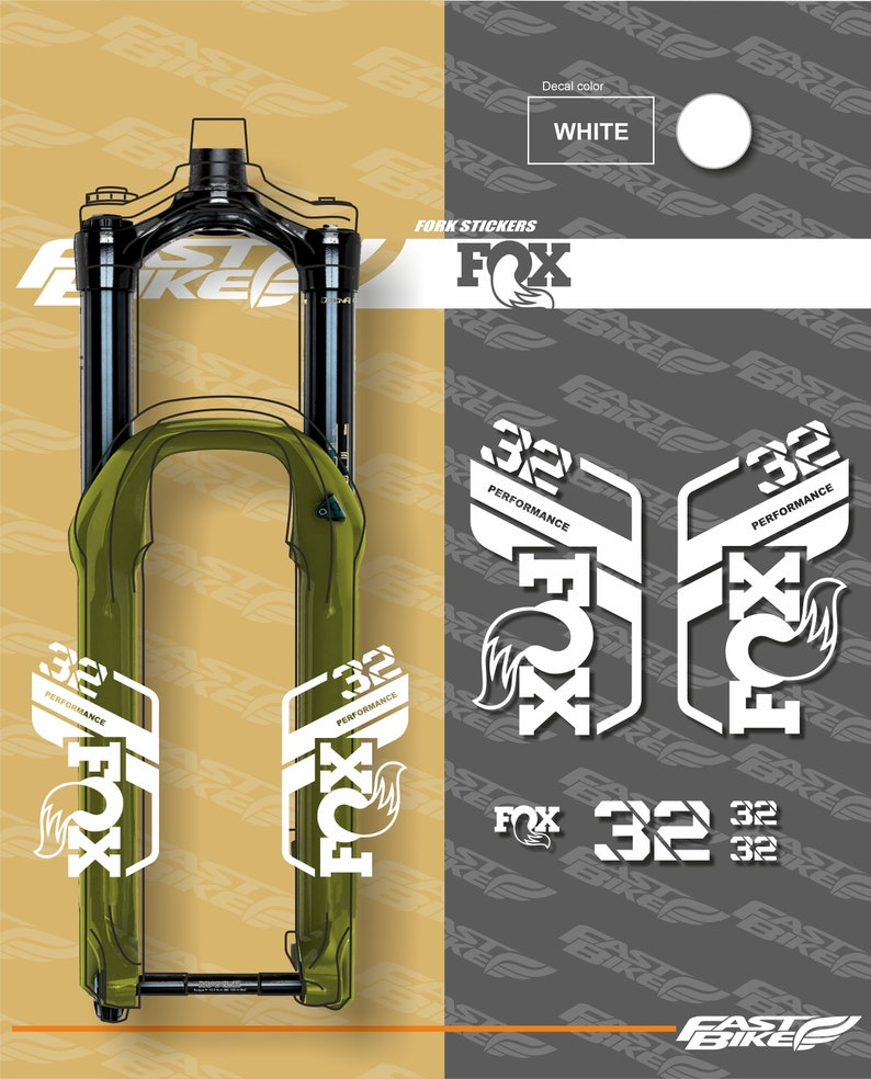 Fox 32 Performance Decals Die Cut Vinyl Decal