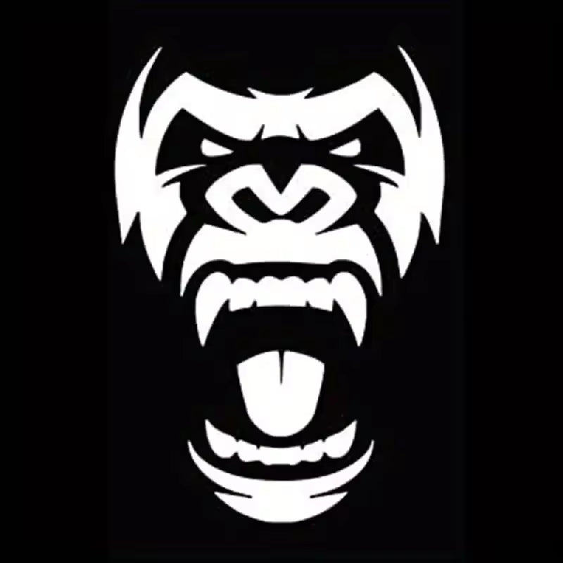 Gorilla Angry Face Car Sticker, Cool Creative Sticker For Laptop Refrigerator Window Table Car Motorcycle Truck Van, Wall Decora   Die Cut Vinyl Decal