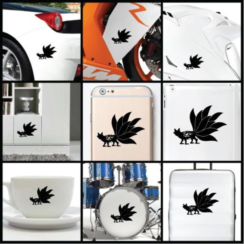 Fox Nine Tails - Vinyl Decal Die Cut Vinyl Decal