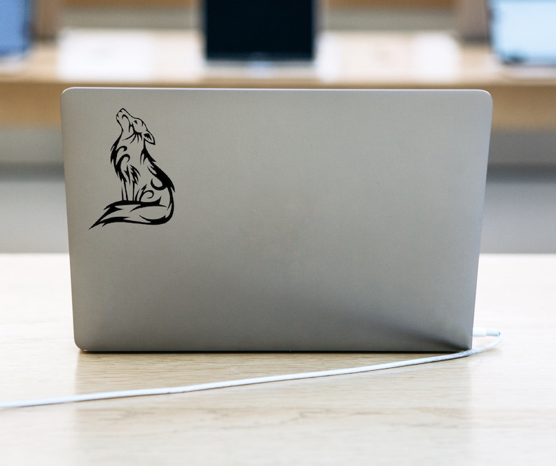 Wolf Howl Night Sky Vinyl Decal Die Cut Vinyl Decal