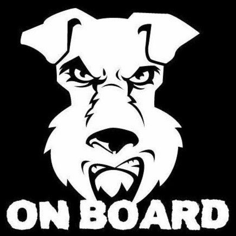 Dog On Board Warning  Die Cut Vinyl Decal