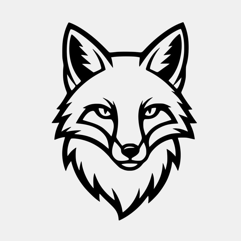 Fox Head SVG Silhouette Die Cut Vinyl Decal