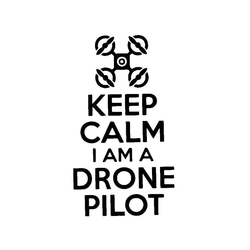 OFK Drone Vinyl Decal Car Sticker "KEEP CALM I AM A DRONE PILOT " Die Cut Vinyl Decal