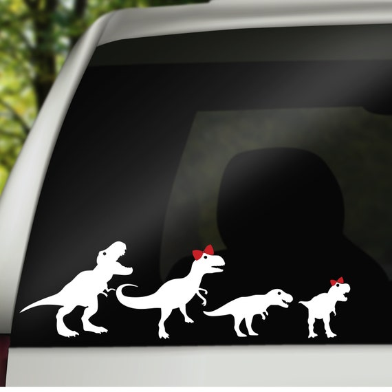 Dinosaur Family Car Decals | Die Cut Vinyl Decal