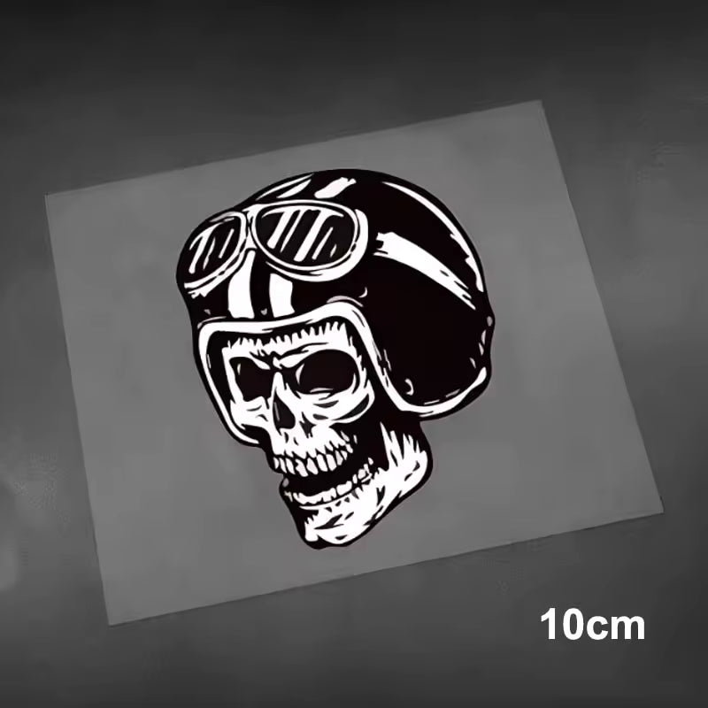 Skeleton Series Retro Skull Helmet Stickers Motorcycle Car Body Modification Decals Reflective Waterproof Sticker Vinyl Material  Die Cut Vinyl Decal