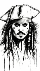 Jack Sparrow Die Cut Vinyl Decal