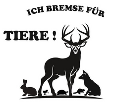 I brake for animals 18 cm deer rabbit fox beaver Die Cut Vinyl Decal