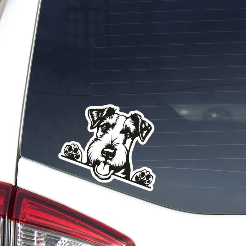 Wire Fox Terrier Car Decal Die Cut Vinyl Decal