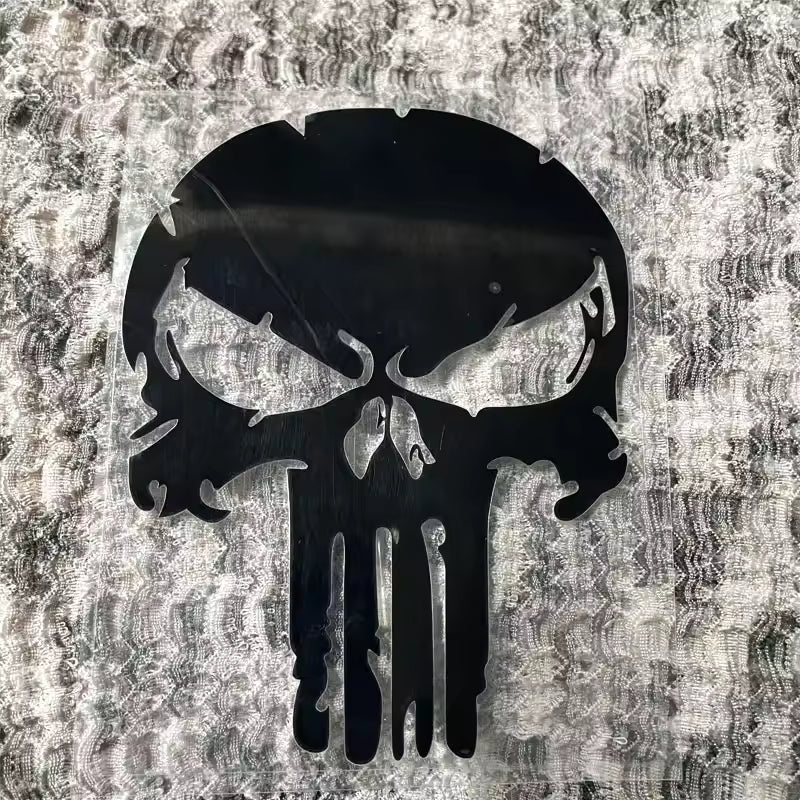 1pc Skull Head Motorcycle  Waterproof Motocross Vinyl Decals Motorbike Fuel Tank Side Fairings Helmet Bicycle Decoration  Die Cut Vinyl Decal