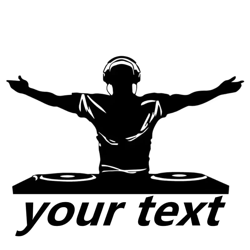 Fashion DJ Music Personalized Car  PVC Bumper Windshield Accessory Laptop Motorcycle Decoration Auto Decal Customizable  Die Cut Vinyl Decal