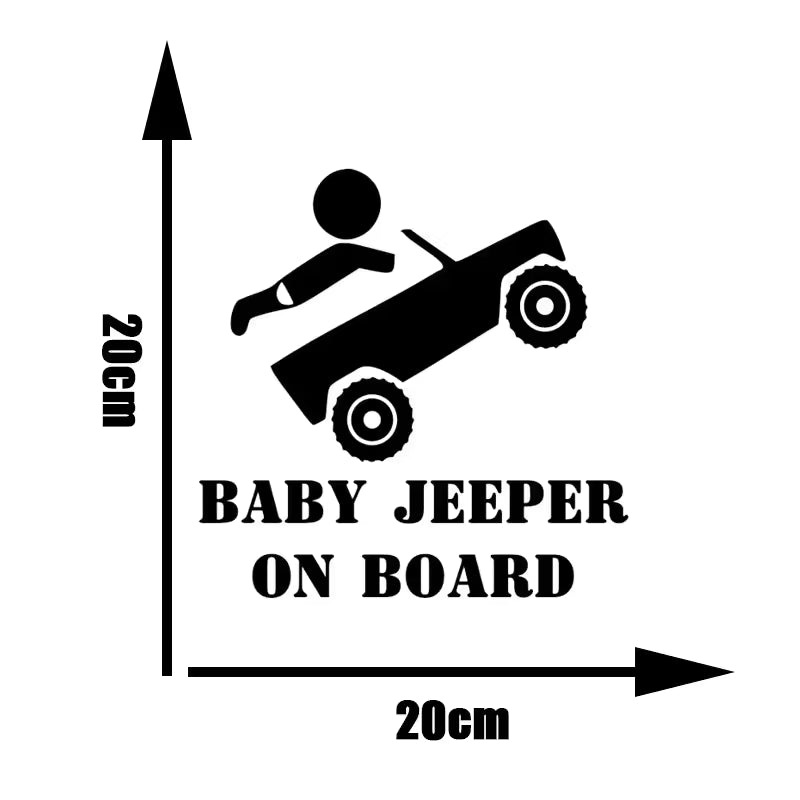 OFK Cars Stickers Baby Jeeper on Board Vinyl Car Wrap for Auto Product Decal Accessories Automovil Decor Cute Motorcycle Styling Die Cut Vinyl Decal