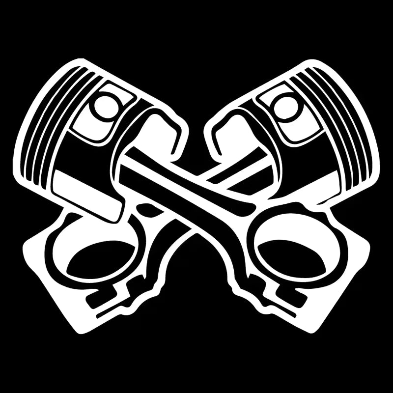 Car Sticker Engine Piston Pattern Motorcycle Stickers Accessories Vehicle Supplies Products Stylish, Sunscreen and Waterproof  Die Cut Vinyl Decal