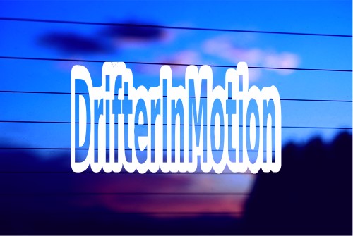 Drifter in Motion JDM vinyl die cut decal for cars trucks laptops