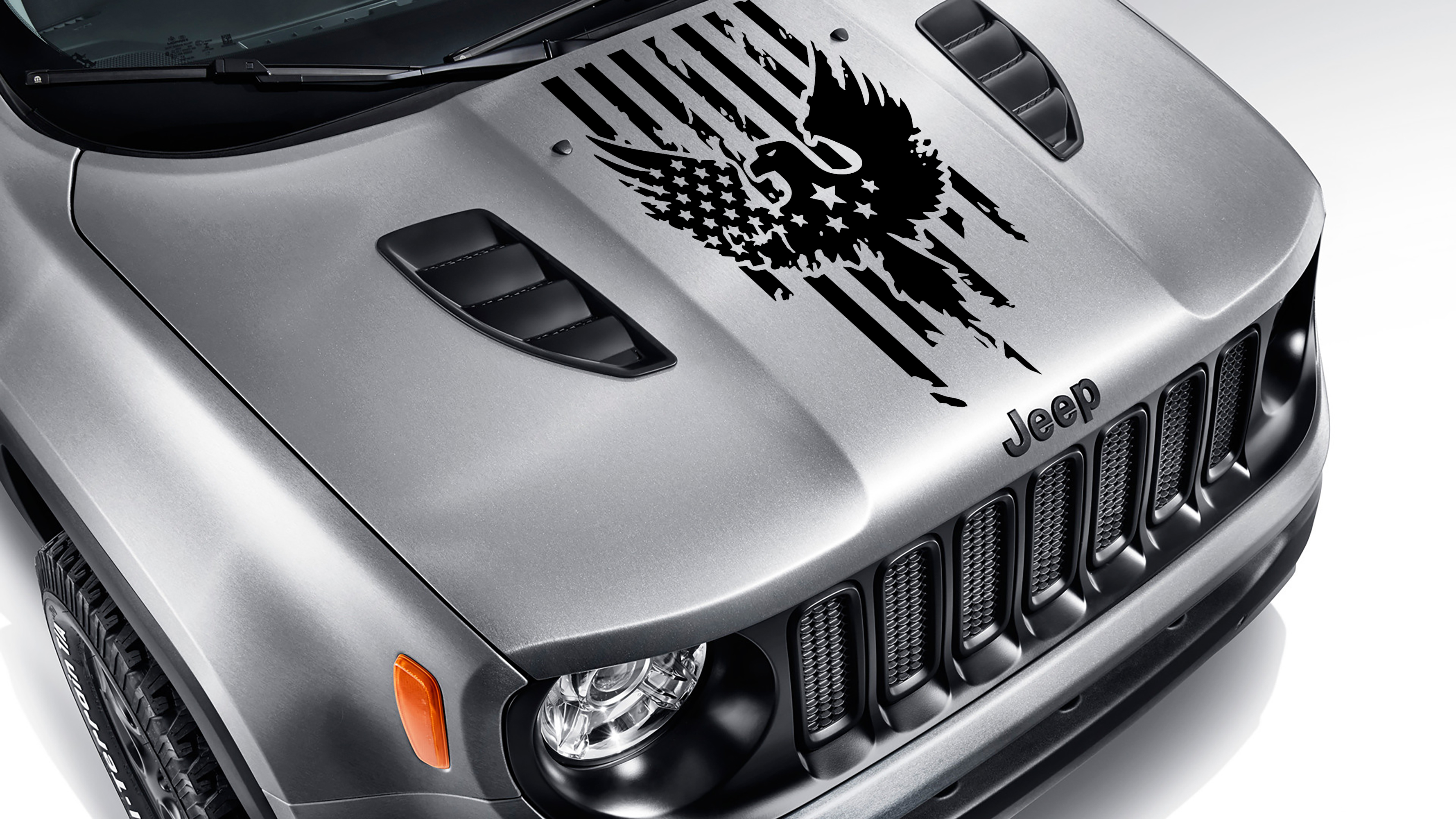 American White Flags Die Cut Vinyl Decal