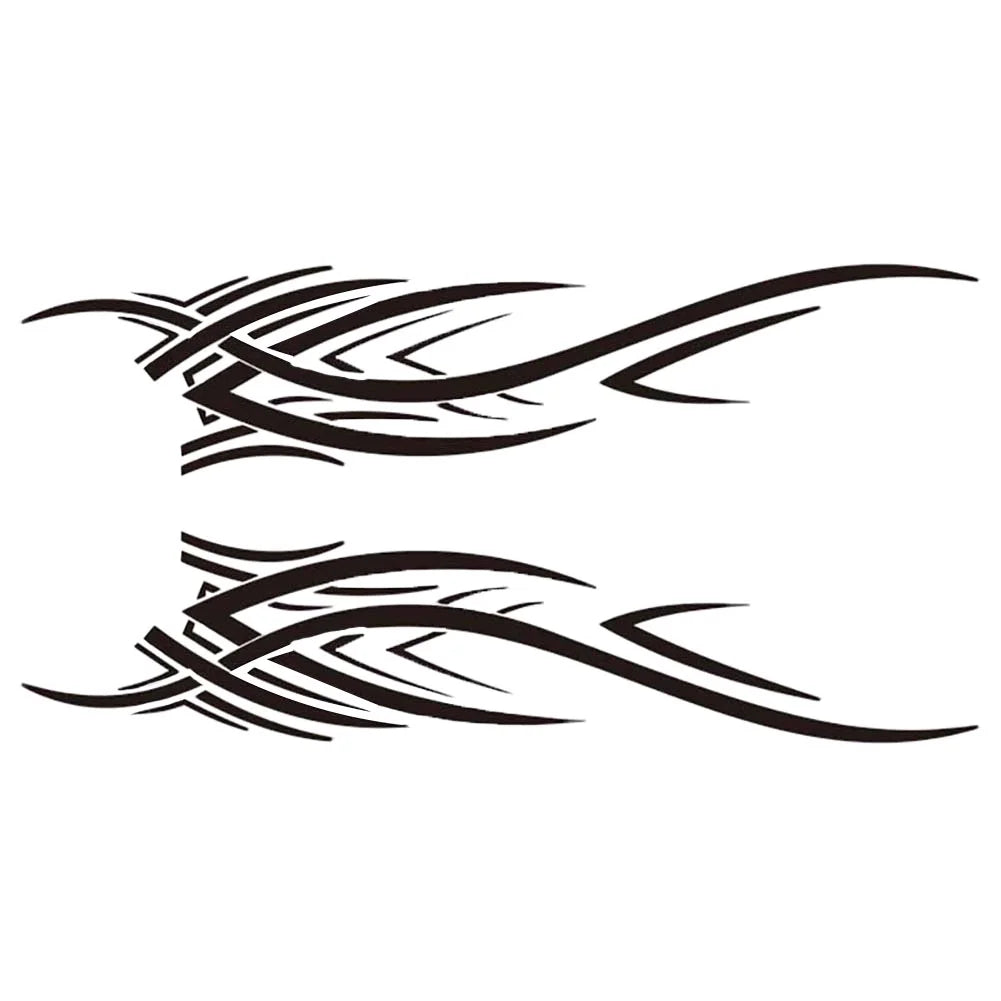 Walbest Universal Auto Car Vehicle Body 2 Side Flame Stripes Decals Stickers Decoration  Die Cut Vinyl Decal/ Bumper For Windows, Cars, Trucks, Laptops, Etc.