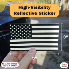 Subdued USA American Flag Reflective Tactical Sticker Decal, 5"x3", 3-Pack Die Cut Vinyl Decal/ Bumper For Windows, Cars, Trucks, Laptops, Etc. (Copy)
