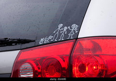 Family car stick figure sticker Die Cut Vinyl Decal