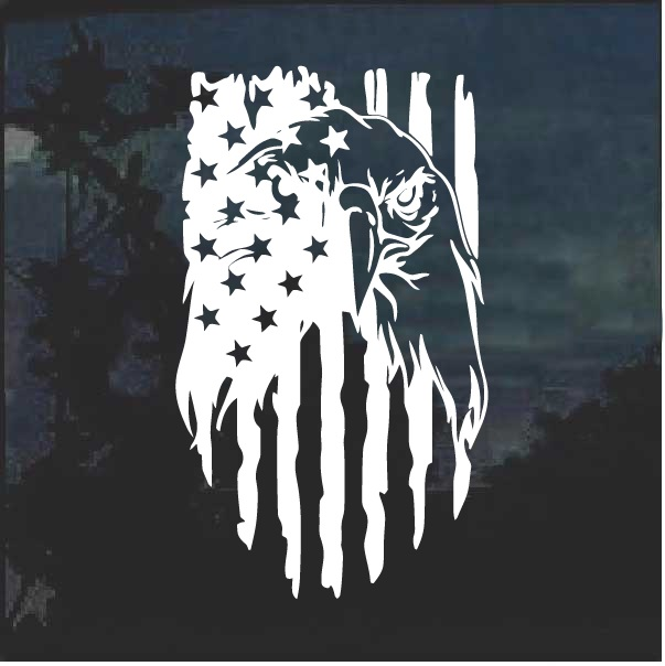 American Flag Decal Die Cut Vinyl Decal