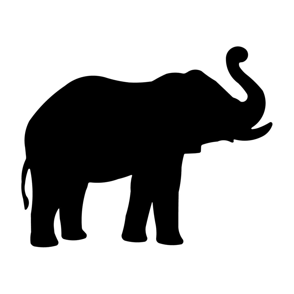 elephant‑vinyl‑sticker black waterproof for cars trucks laptops