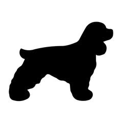 english cocker spaniel vinyl decal black die cut dog silhouette sticker for cars trucks windows