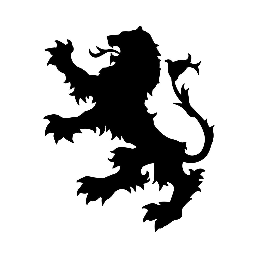 english‑lion‑coat‑of‑arms‑vinyl‑sticker black  waterproof for cars trucks laptops