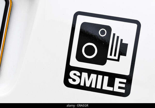 speed camera and "smile" Sticker Die Cut Vinyl Decal