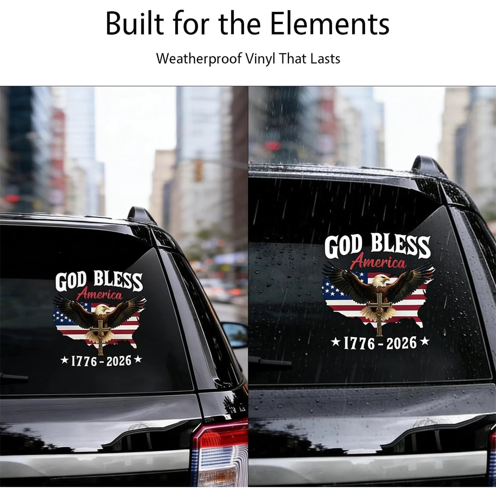 Dreamyjuly America 250Th Anniversary Eagle Stickers Independence of Usa Sticker 1776-2026 American Flag Decal  Die Cut Vinyl Decal/ Bumper For Windows, Cars, Trucks, Laptops, Etc.
