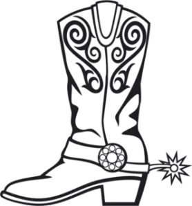 Fancy Cowboy Boot Sticker Die Cut Vinyl Decal