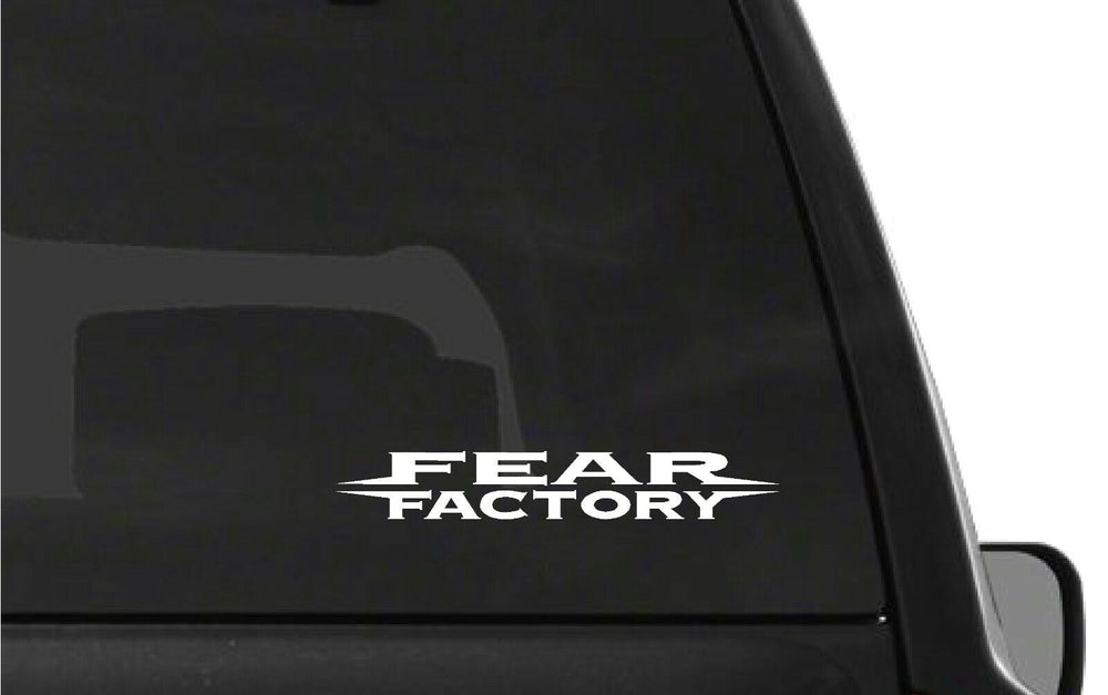 fear-factory-band-vinyl-sticker size options for cars trucks laptops
