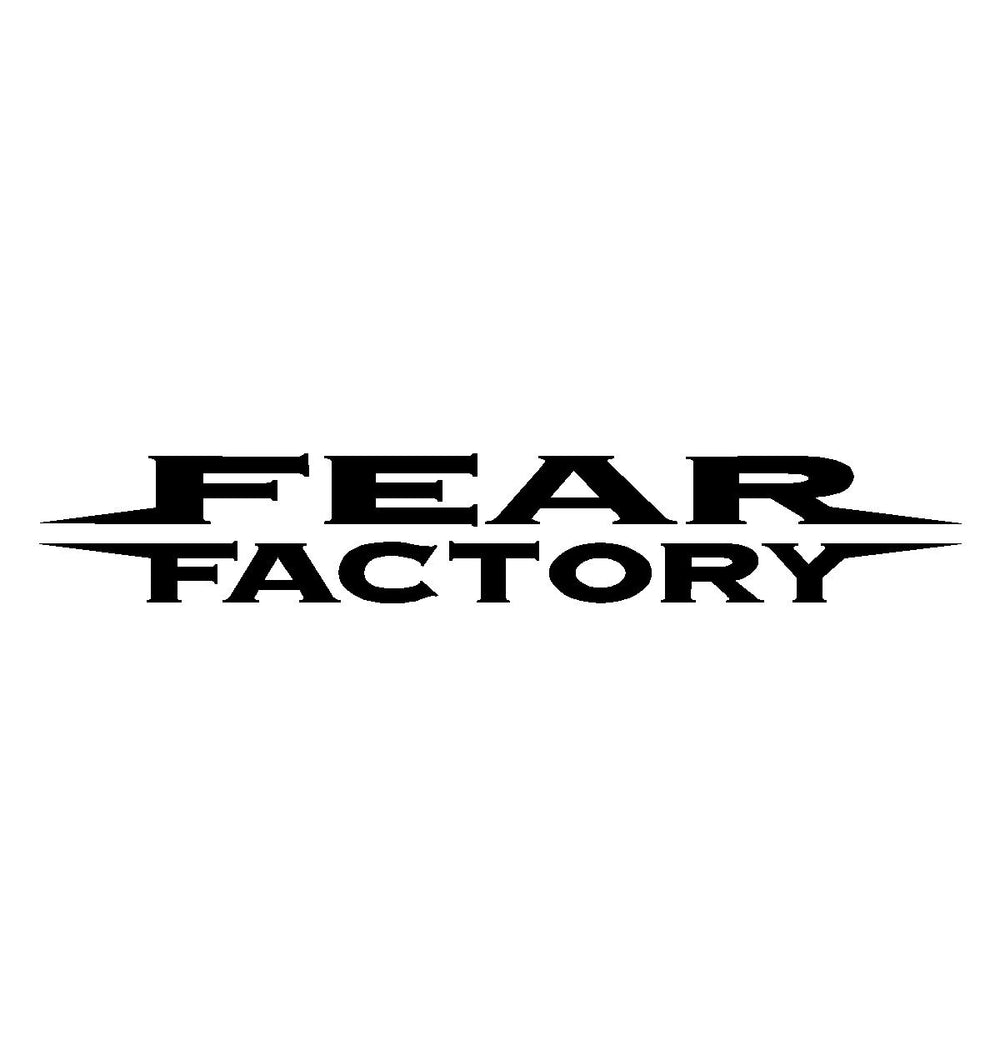fear-factory-band-vinyl-sticker black die cut decal for vehicle windows laptops