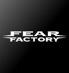 fear-factory-band-vinyl-sticker white die cut decal for vehicle windows laptops