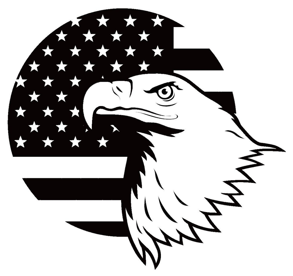 American Patriotic Eagle Die Cut Vinyl Decal