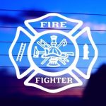 fire shield decal close up