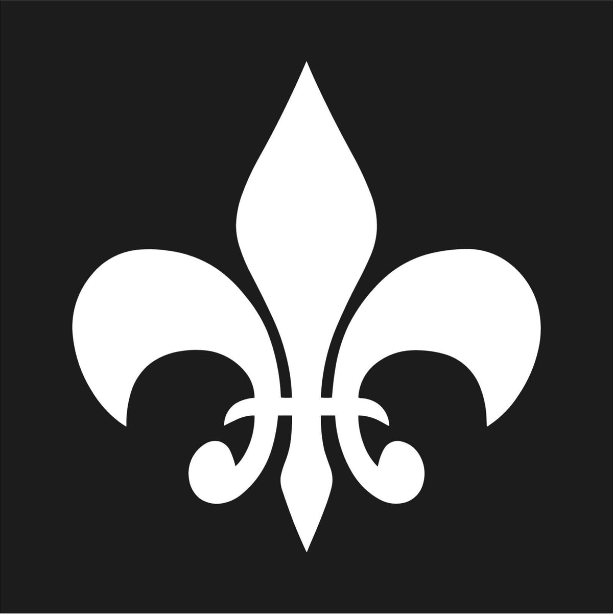 fleur-de-lis vinyl decal black die cut heraldic symbol sticker for cars trucks windows laptops