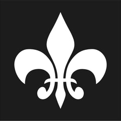 fleur-de-lis vinyl decal black die cut heraldic symbol sticker for cars trucks windows laptops