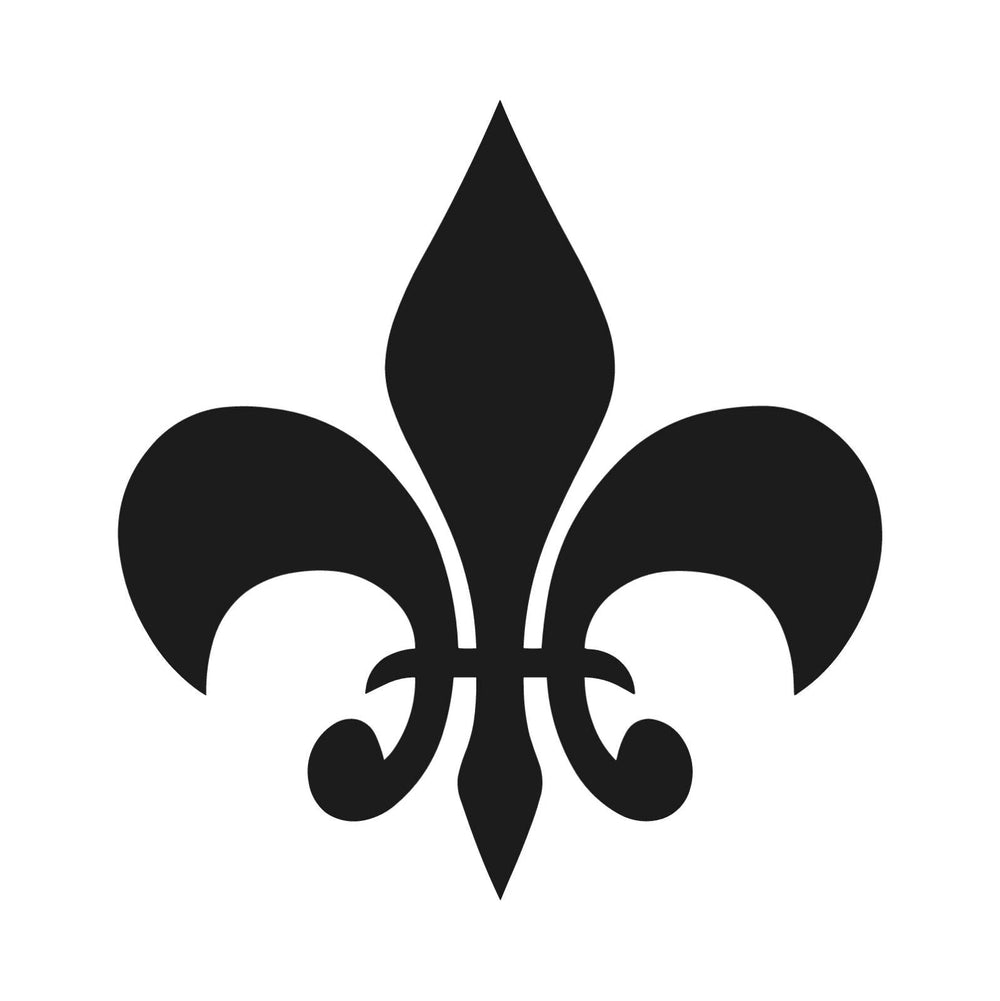 fleur-de-lis vinyl decal white die cut classic symbol sticker for vehicles windows and laptops