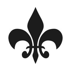 fleur-de-lis vinyl decal white die cut classic symbol sticker for vehicles windows and laptops
