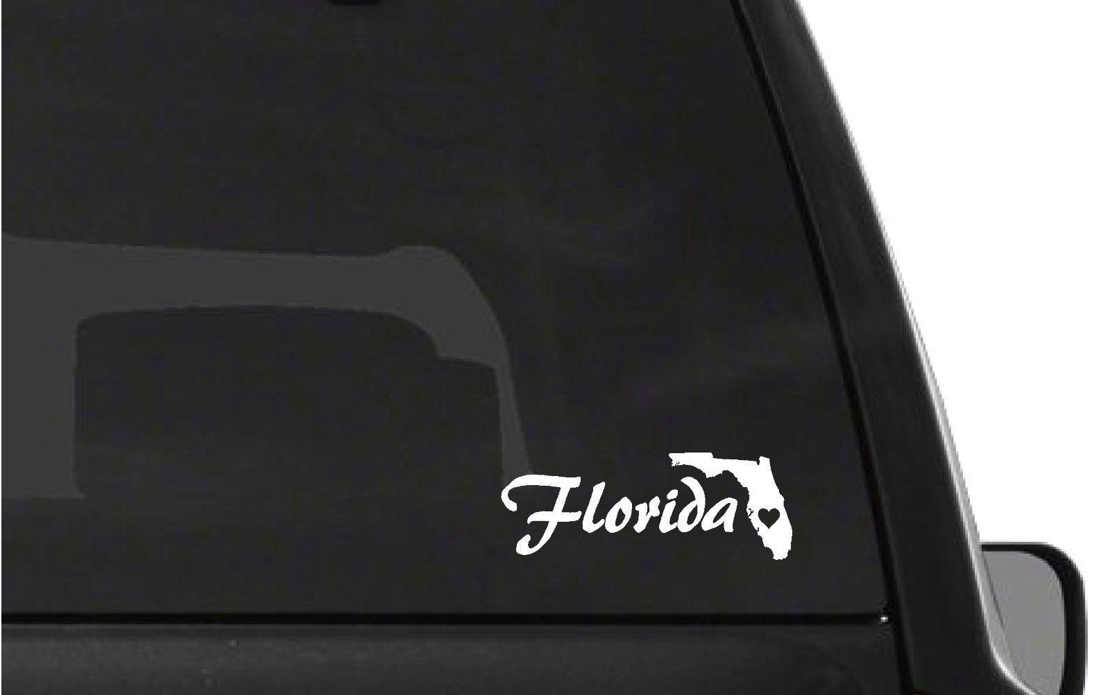florida-state-vinyl-decal applied on car window outdoor waterproof