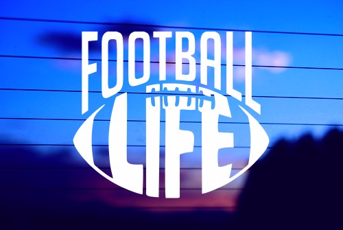Football Life 2 vinyl die cut decal for cars trucks laptops windows