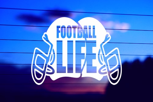 Football Life 4 vinyl die cut decal for cars trucks laptops windows