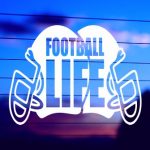 Football Life 4 vinyl die cut decal for cars trucks 