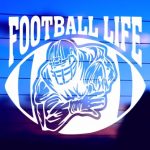 Football Life 5 vinyl die cut decal for cars trucks 