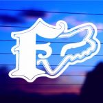 Fox Racing F vinyl die cut decal for cars trucks laptops windows