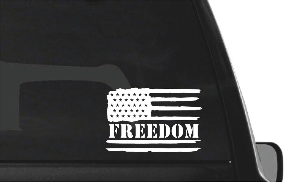 freedom‑flag‑vinyl‑sticker size options for cars trucks laptops
