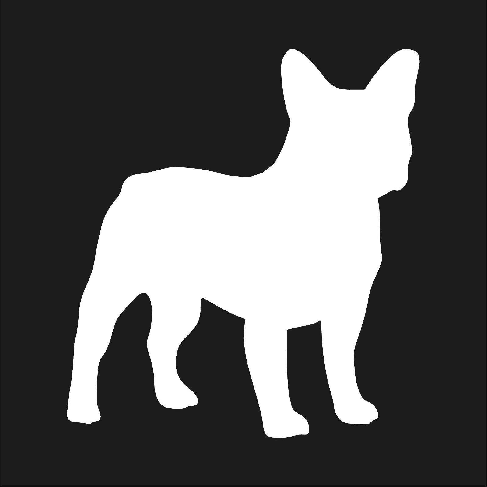 french bulldog vinyl dog decal white die cut vinyl sticker for vehicles and laptops