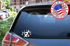 gas gauge girl vinyl funny decal white die cut sticker for vehicle windows and laptops