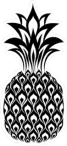 Geometric Pineapple Black And White Sticker Die Cut Vinyl Decal