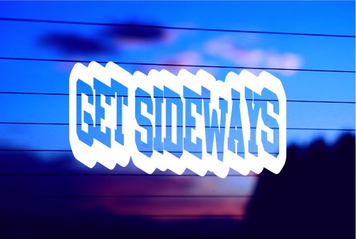 Get Sideways JDM vinyl die cut decal for cars trucks and laptops
