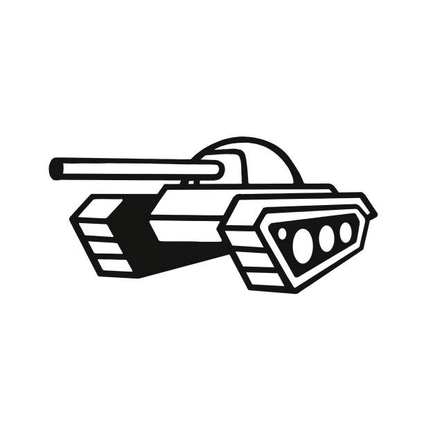 tank - black and white tank stock  Die Cut Vinyl Decal
