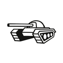 tank - black and white tank stock  Die Cut Vinyl Decal